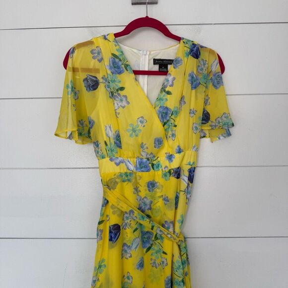 Jessica Howard Women’s 4P Yellow Floral Dress New - Picture 1 of 8